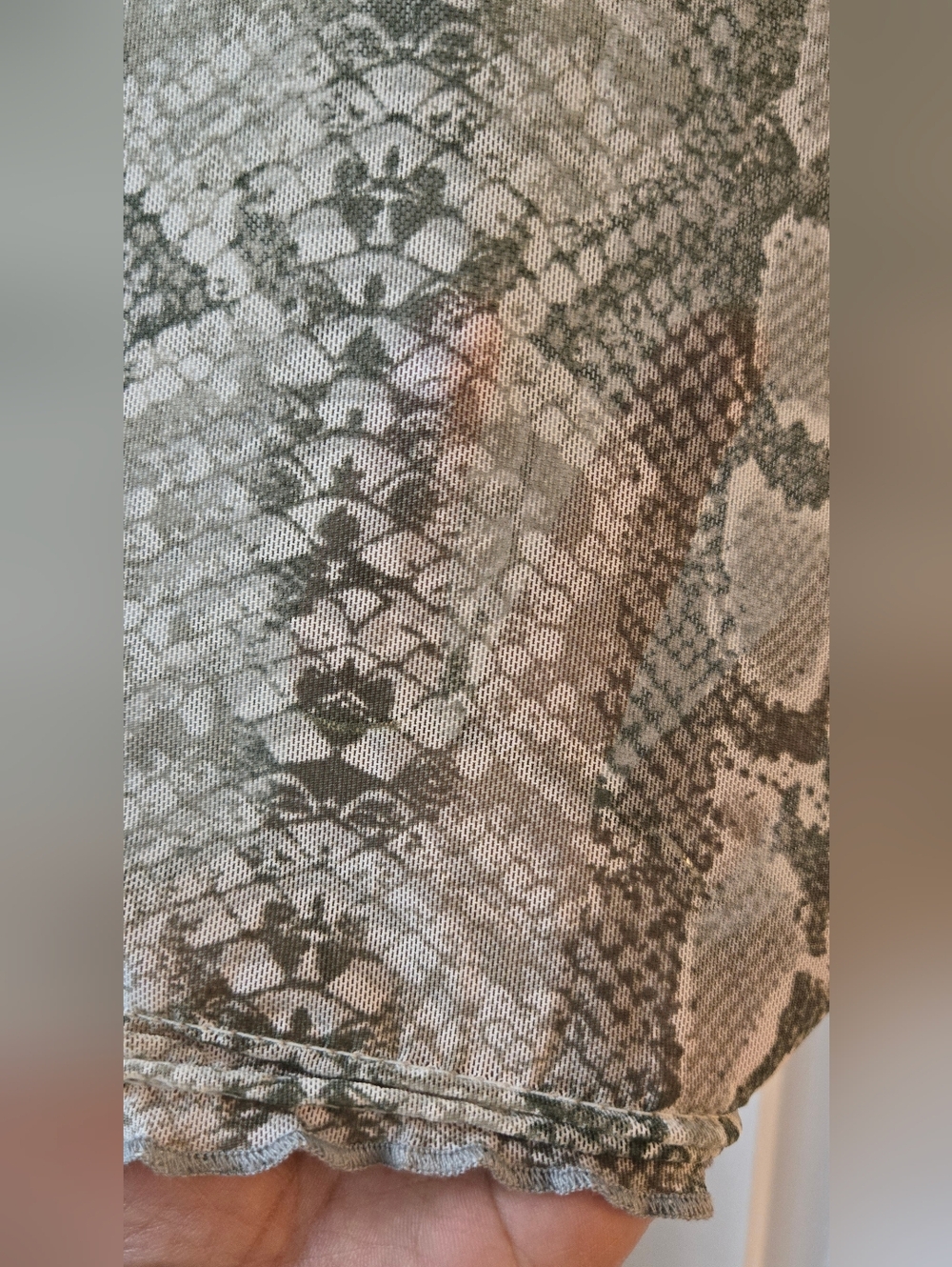 Allison Brittney Snake Print Dress L NWT V-Neck Long Sleeve Stretch Fit & Flare - Picture 8 of 10